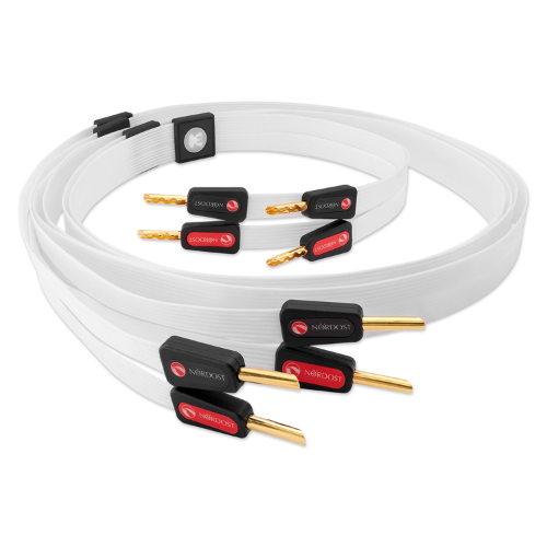 Nordost White Lightning Leif 3 Speaker Cables Banana to Banana 2.5 Meter