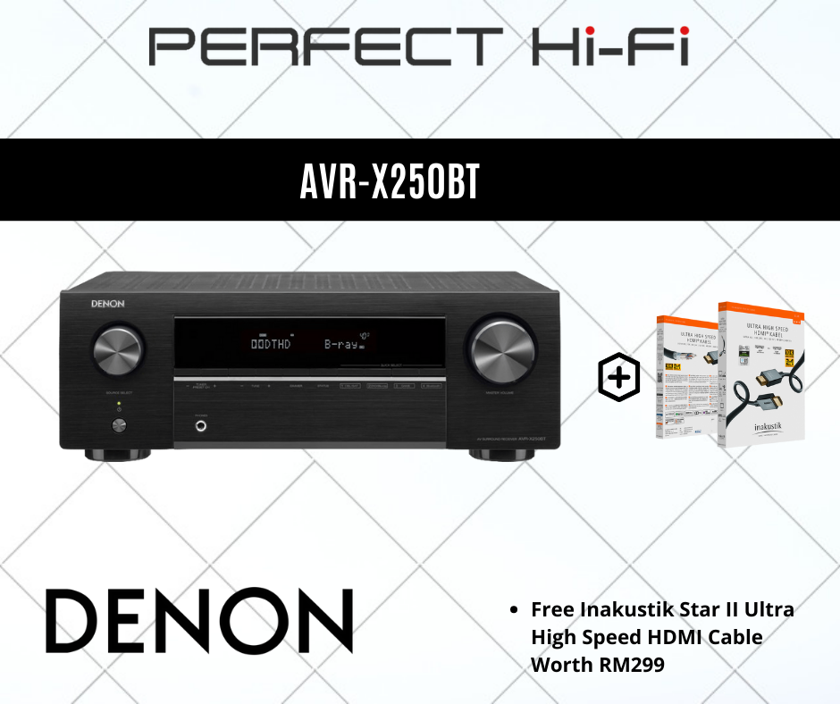 Denon AVR-X250BT 5.1 Bluetooth AV Receiver