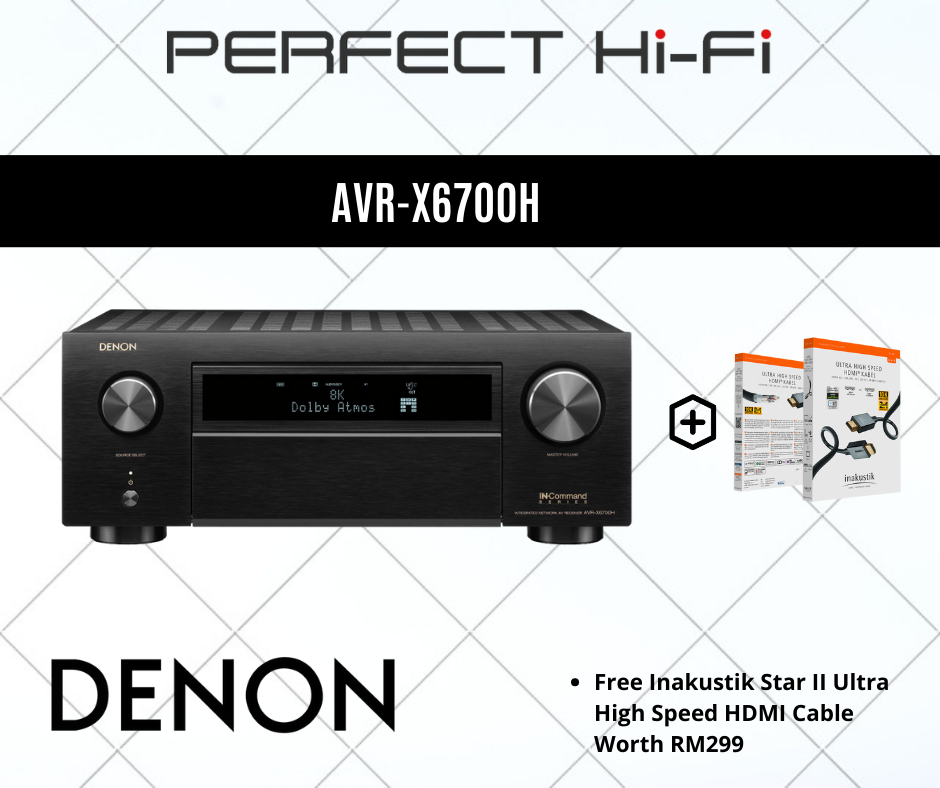 Denon AVC-X6700H 11.2 Ch. 8K AV Receiver with 3D Audio, HEOS® Built-in and Voice Control
