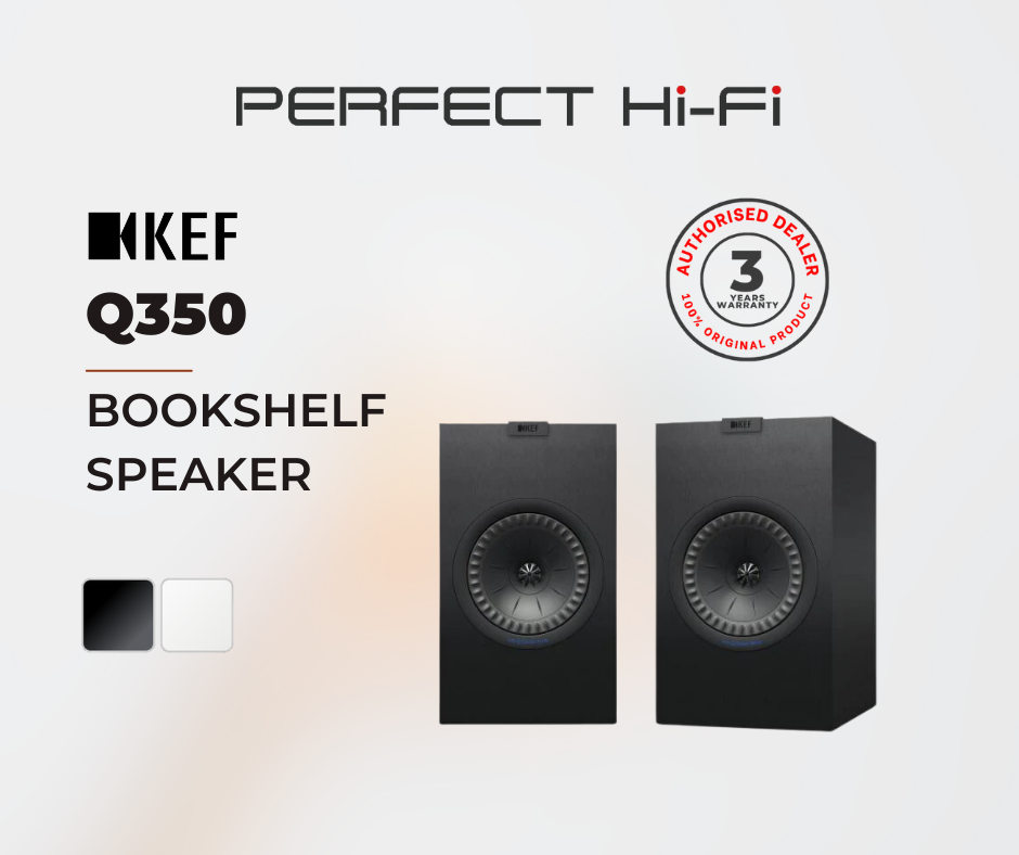 Kef Q350 Bookshelf Speaker Black With Grille