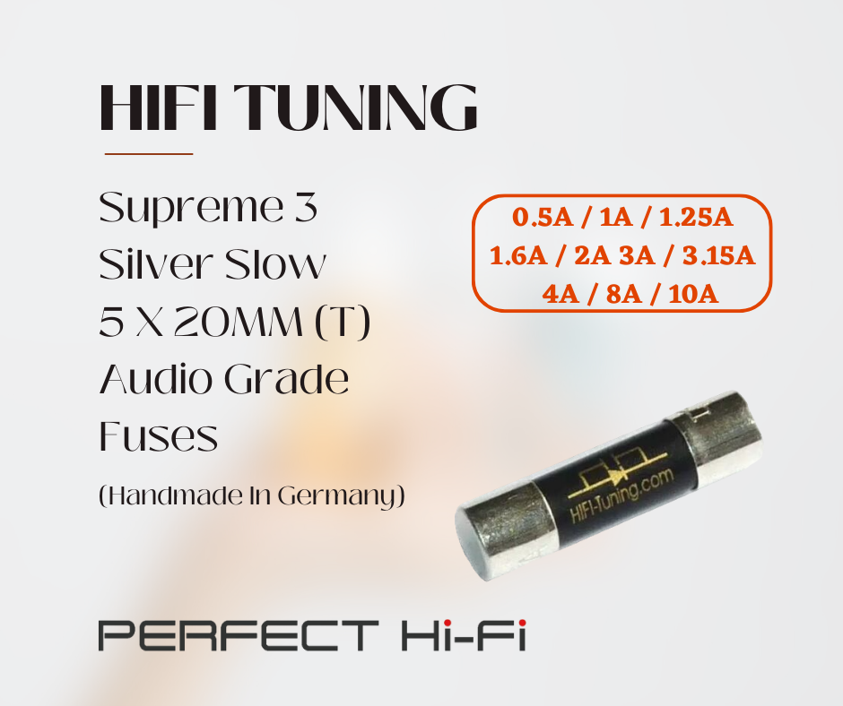 HIFI TUNING Supreme 3 Silver Slow 5 X 20MM (T) Audio Grade Fuses (Handmade In Germany)