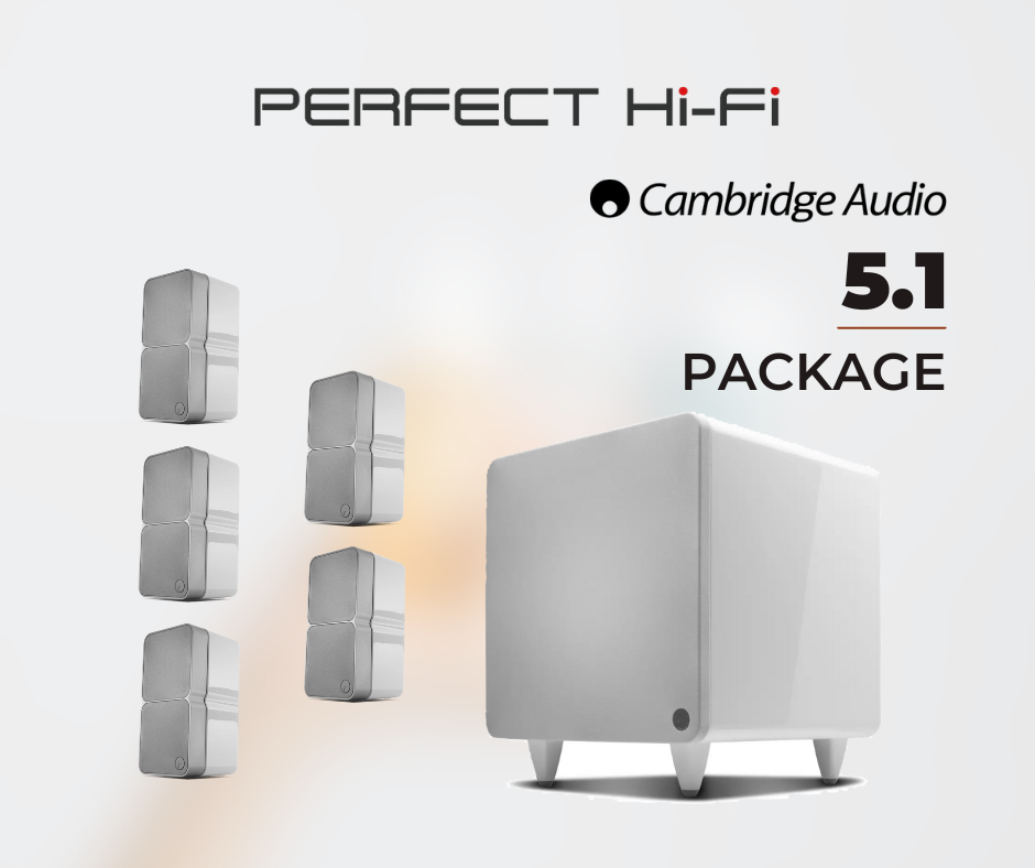 Cambridge Audio Minx Min 22 + Minx X301 Subwoofer 5.1 package white color