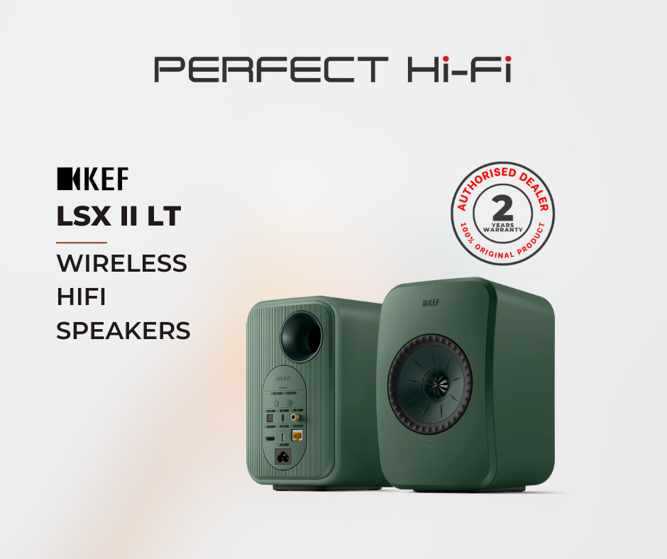 KEF LSX II LT Wireless HiFi Speakers | Sage Green