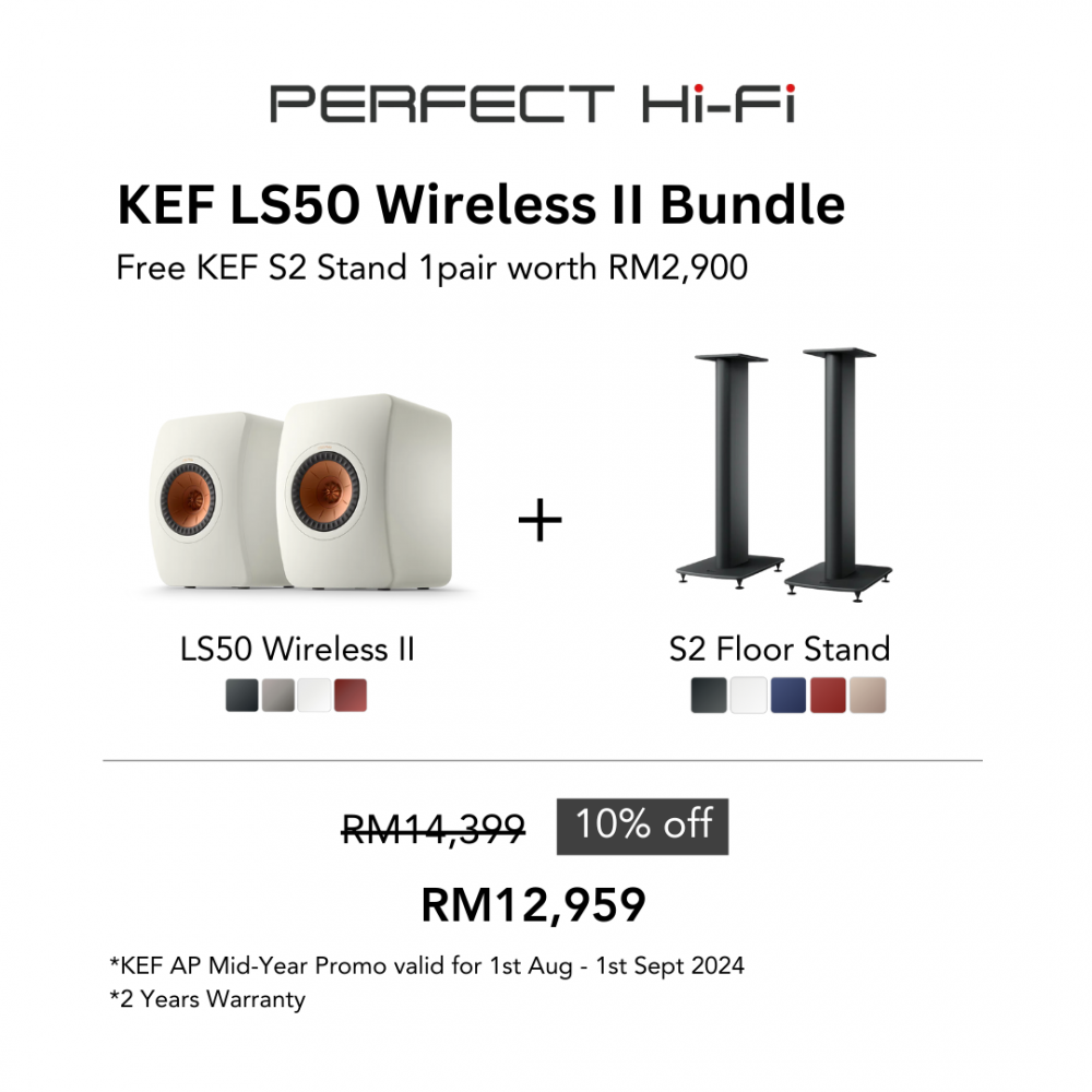 KEF AP 12.12 PROMO - KEF LS50 Wireless II Bundle + Free KEF S2 Stand 1pair